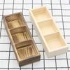 3 Grids Wooden Tea Box Coffee Holder Countertop Organizer Cabinets