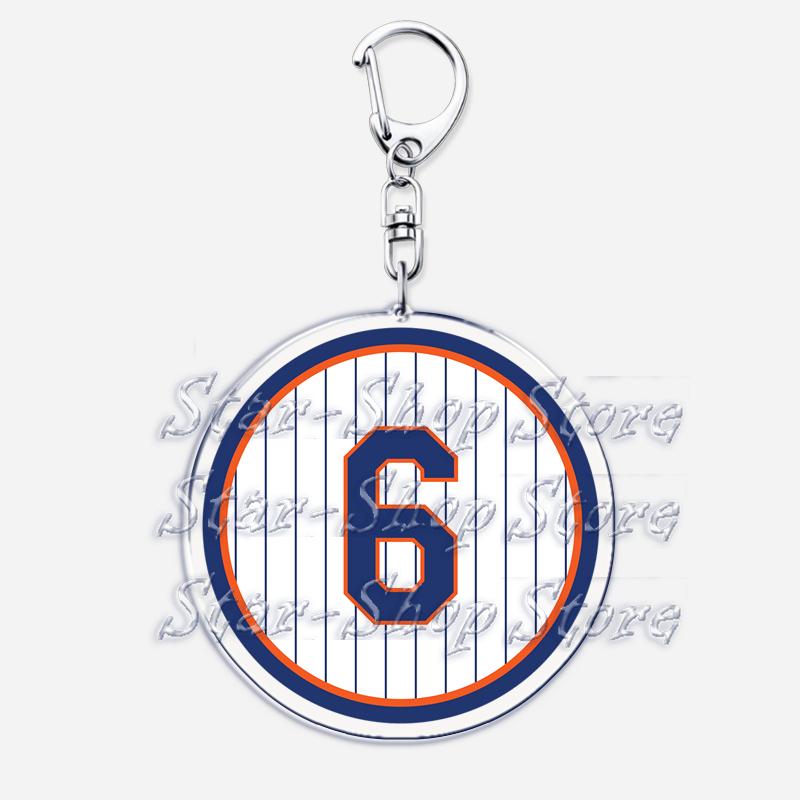 Popular Baseball Jersey Player Number Keychains for Accessories Bag New York Sports Keyrings Jewelry Friends Fans Gifts