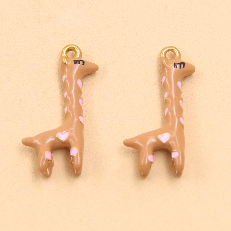 18K Gold Plated Animal Pendants: Giraffe, Duck, Elephant Jewelry for DIY Bracelets & Necklaces