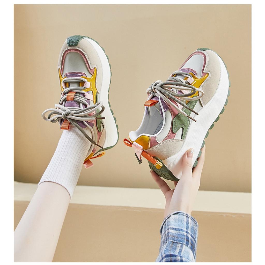 Běžecké sportovní boty s tlustou podrážkou zvyšující výšku, ležérní