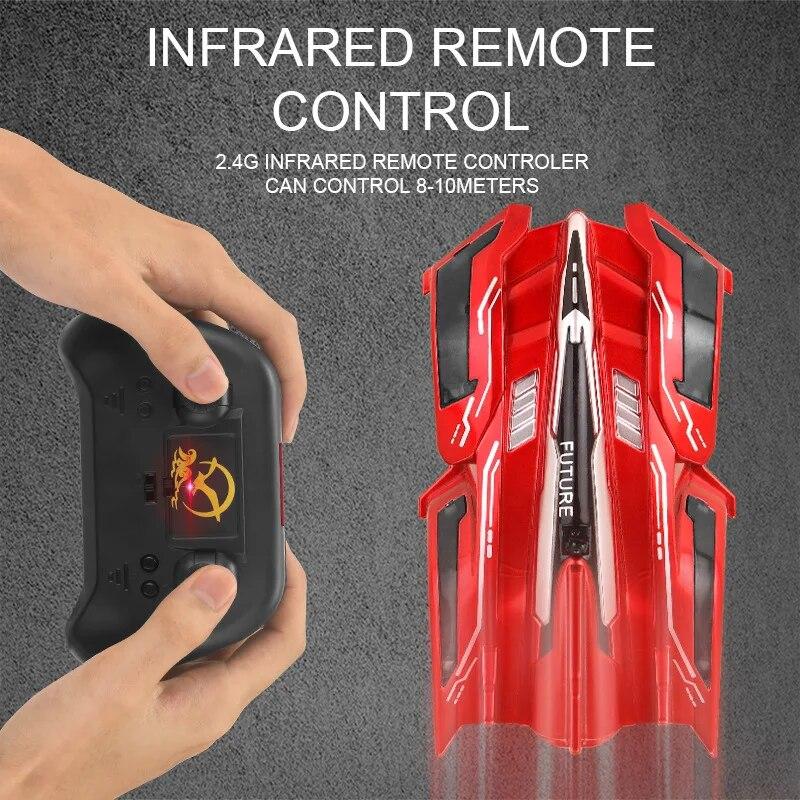 Remote Control Wall Climbing Car Electric Drift Stunt RC Racing Car Toy for Boys 2 Modes for Wall and Floor Driving