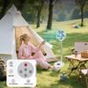 Folding wireless fan with silent timing left right rotation small night light home office outdoor camping 10 inch electric fan