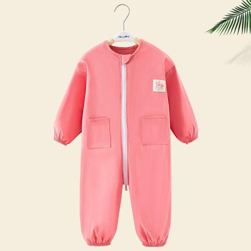 

Дитячий фартух, що не брудниться: Осінньо-зимовий комбінезон для малювання та повзання 110 cm рожевий