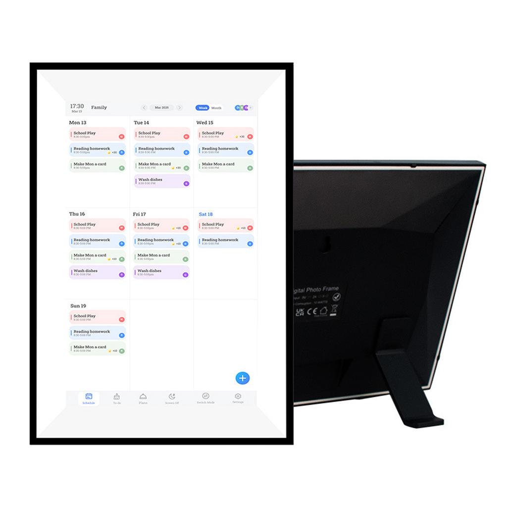 Smart Digital Calendar 10.1in HD Touchscreen Family Planner with Switchable Digital Photo Frame