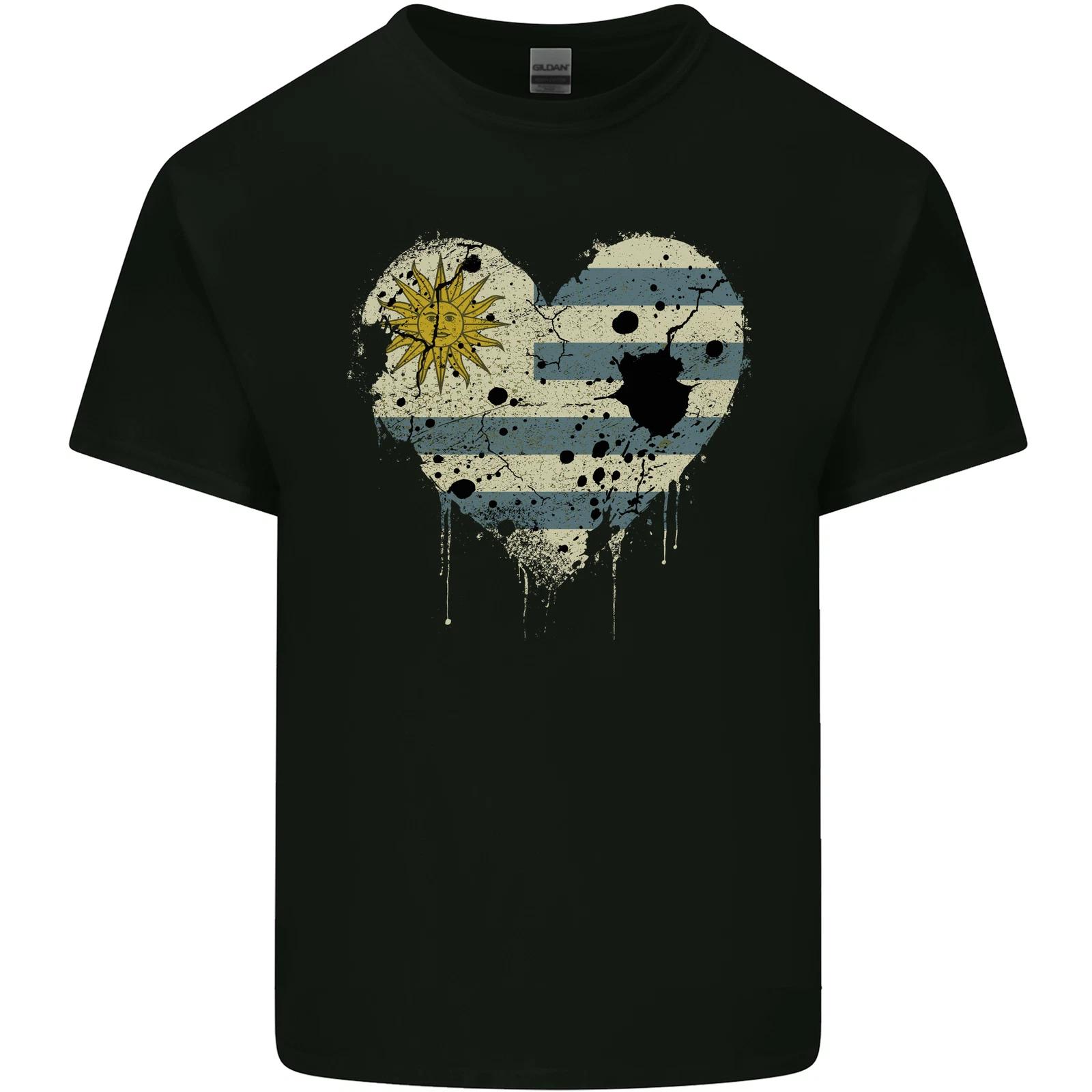 Love Uruguay Flag Uruguayan Day Football Kids T-Shirt Childrens L