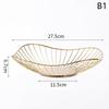 Iron Fruit Basket Fruit Container Bowl Home Creative Drain Display Basket Table Bread Snacks Tray Storage Snacks