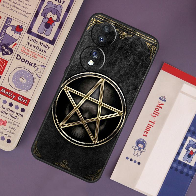 Gothic Satanic Pentagram Case For Honor 90 50 70 Lite X9c X8a X8b X9b X9a X8 X9 Honor 200 Pro Magic 5 6 7 Lite Cover