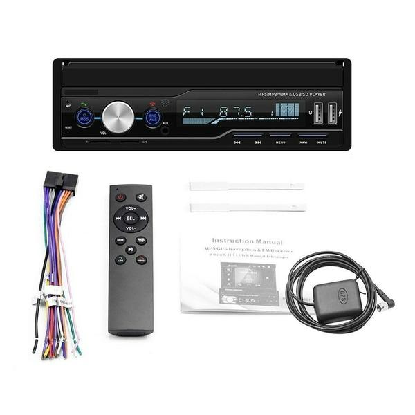 

7-дюймовый автомобильный стерео MP5-плеер GPS-навигация RDS FM AM-радио Bluetooth AUX Стереоплеер Автомагнитола чёрный