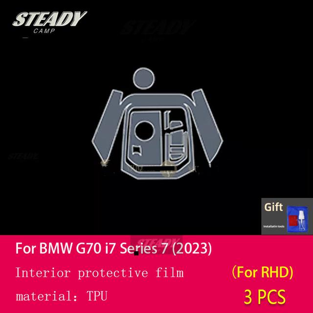 For BMW G70 I7 Series 7  Car Interior Center Console Transparent TPU PPF Protective Film Anti-scratch Repair Accessorie