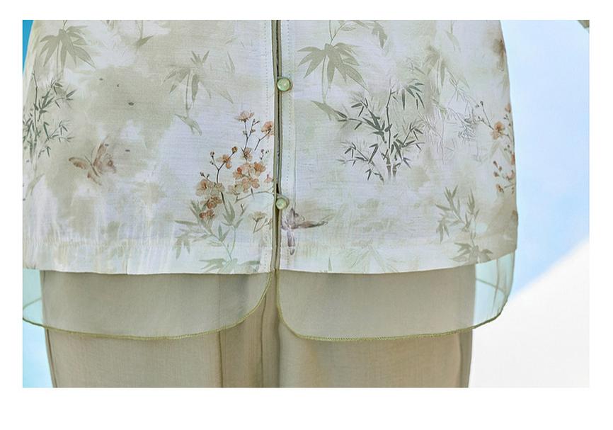 2026 Spring/Summer Women's Floral Print Short-Sleeve Two-Piece Casual Set