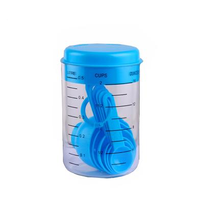 Set da 7 Pezzi Tazze e Cucchiai Misurini in Plastica per Farina Latte Strumento per la Cottura Articoli per la Cucina