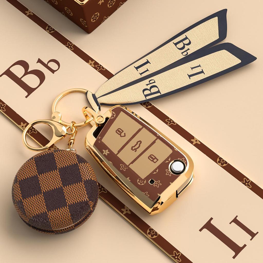 Módní kryt na klíčenku pro Volkswagen Polo, Golf, T-Cross, Tayron, Passat, CC, Sagitar