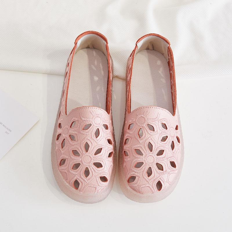 New Moccasins Women Flats 2024 Autumn Woman Loafers Genuine Leather Female Shoes Slip On Ballet Bowtie Women's Shoe Size 35-43