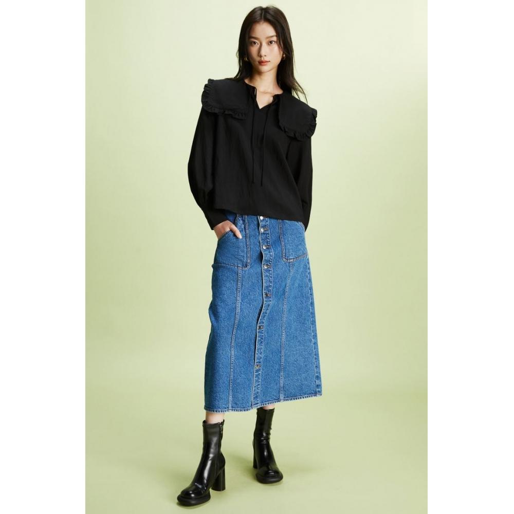 

Джинсовая юбка HMA line джинсовая синяя