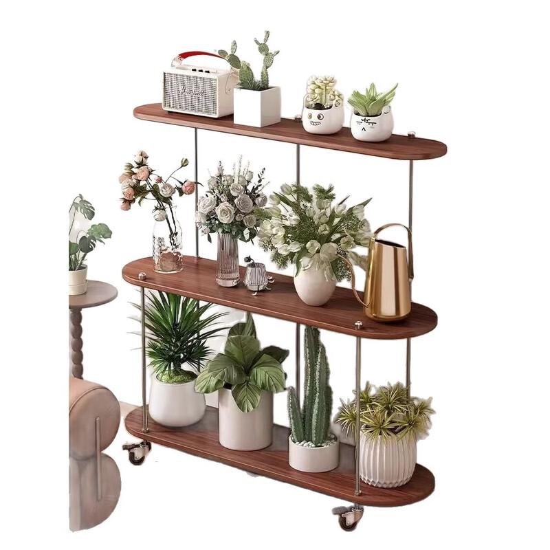 Multi-tier Bamboo Wood Plant Stand & Storage Shelf