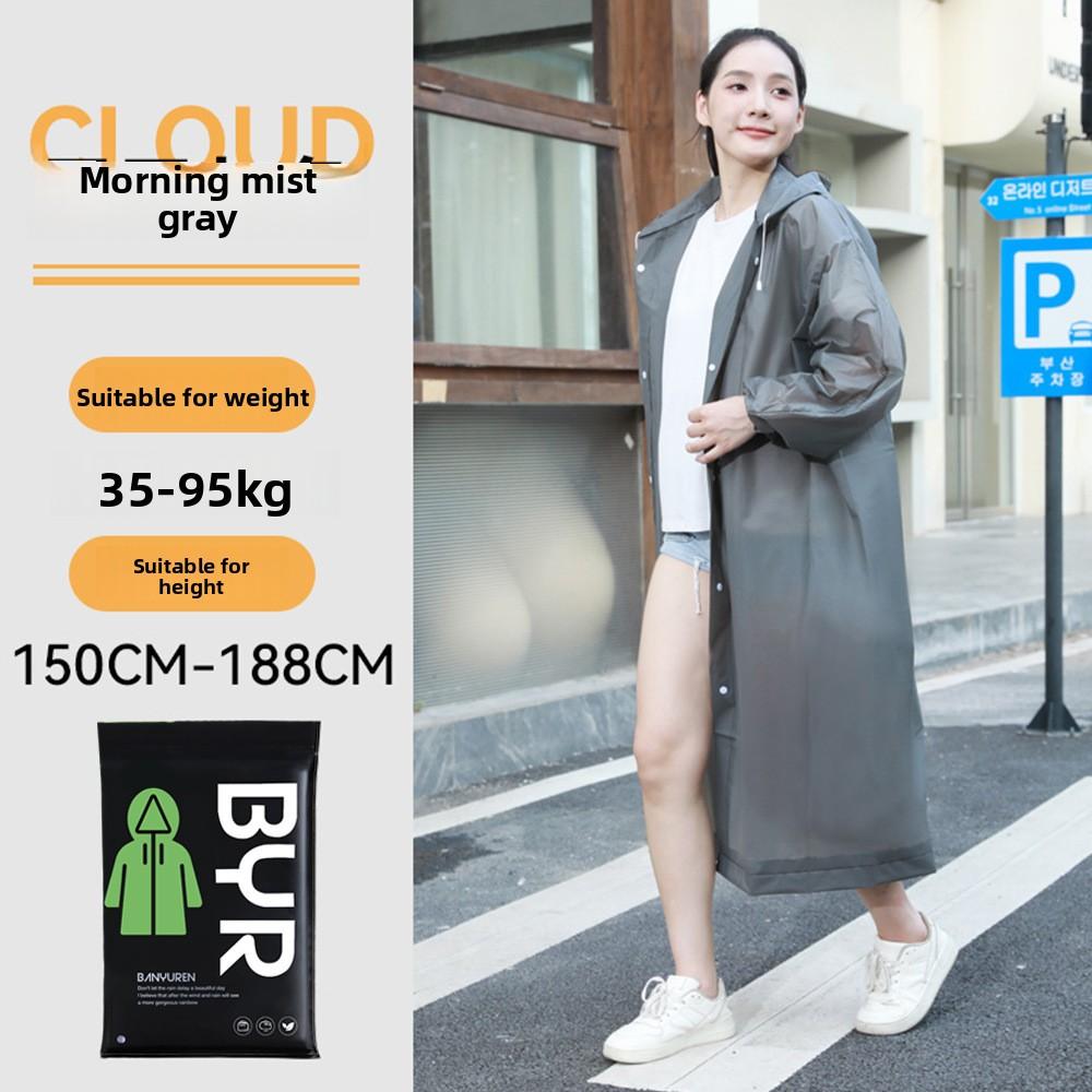 Thickened Adult Rain Jacket, Windproof And Waterproof EVA Thickened Full Body All In One Raincoat, Outdoor Cycling, Portable Raincoat