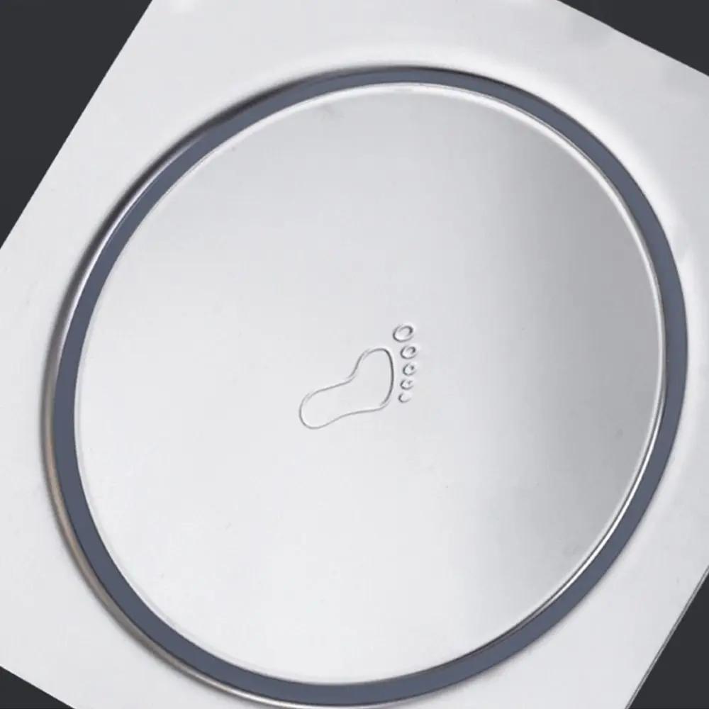 Creative Stainless Steel Press-Type Floor Drain Pop Up Bounce Pedal Type Sewer Floor Strainer Anti-odor Square Drain Filter