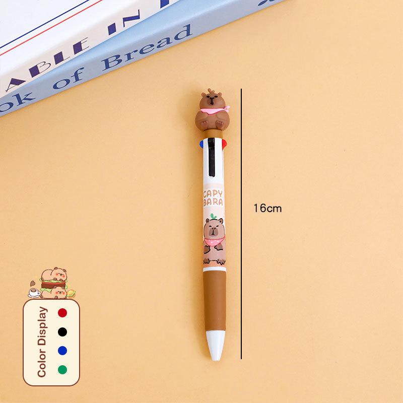 

Мультяшная капибара многоцветная шариковая ручка шариковая ручка многоцветные ручки красочный стержень многофункциональный 6/4 цвета в одном студенте