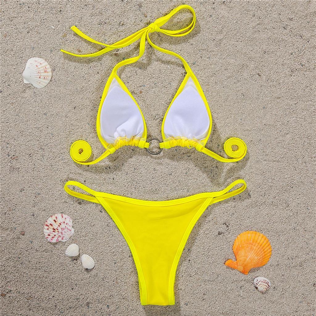Sexy Bandage Bikini Diamond Women's Swimsuit Popular Split Swimwear