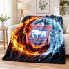 Ipswich Town Football Printed Flannel Blanket Warm Comfort Bed Throw For Indoor Home Decoration
