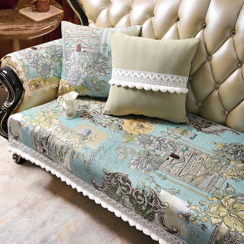 

Европейская подушка для дивана, жаккардовая ткань, чехол для дивана, полотенце, нескользящий чехол из синели, домашний декор, защитный чехол для мебели для гостиной Hand towel 50x60