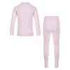 Unisex Kids Thermal Underwear Set Bear Print Mock Neck Long Sleeve Top Elastic Waistband Leggings Children Sleepwear Loungewear