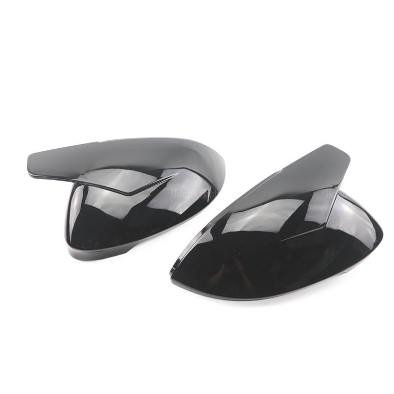 Sport Horn Look Black Rearview Mirror Cover Side Mirror Cap Accessories for Volkswagen VW Golf 8 MK8 VIII 8R R GTI GTE GTD 20-25