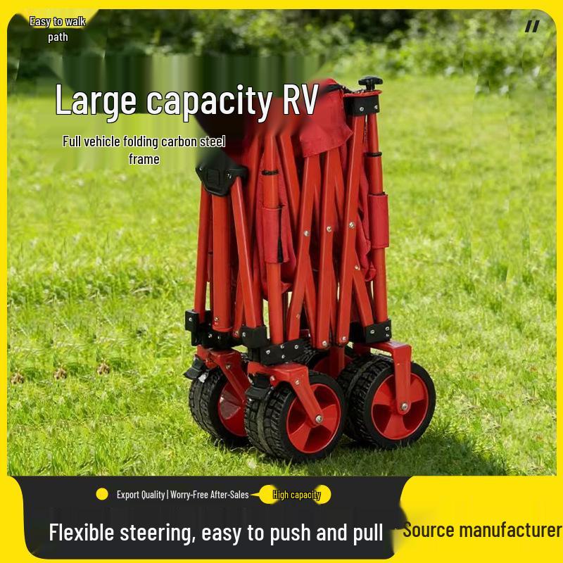 Portable Folding Handcart: Easy Storage Camping Cart & Kids Picnic Wagon