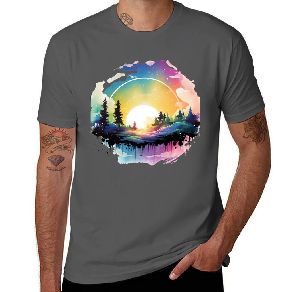 Rainbow Dreams Tshirt Daily Casual Short Sleeve Tee Shirt