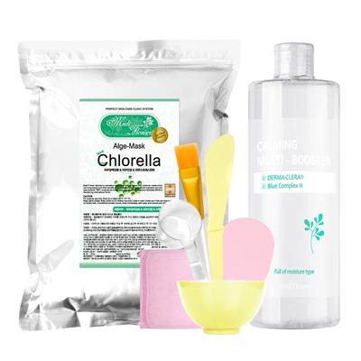 Paquete de modelado de gran capacidad paquete de inicio chlorella 1 kg + 6 paquetes de herramientas + multi booster calmante 500 ml
