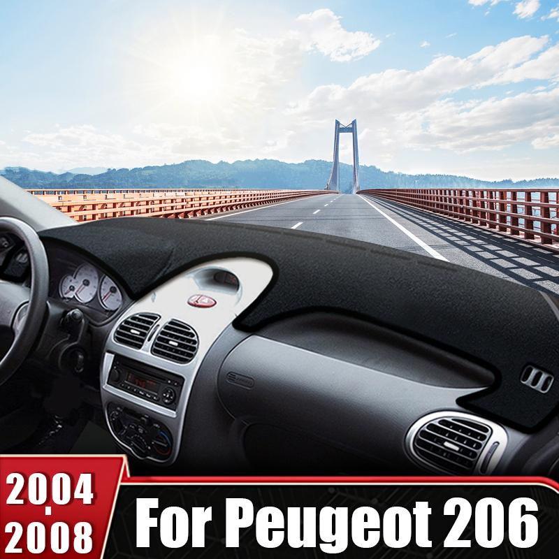 For Peugeot 206 206CC 206SW 2004 2005 2006 2007 2008 Car Dashboard Cover Mat Dash Board Sun Shade Pad trument Non-Slip Carpet