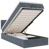 VidaXL Cadre de lit ottoman avec matelas gris foncé 80x200 cm velours, cadre de lit, cadre de lit rembourré, cadre de lit 3311664