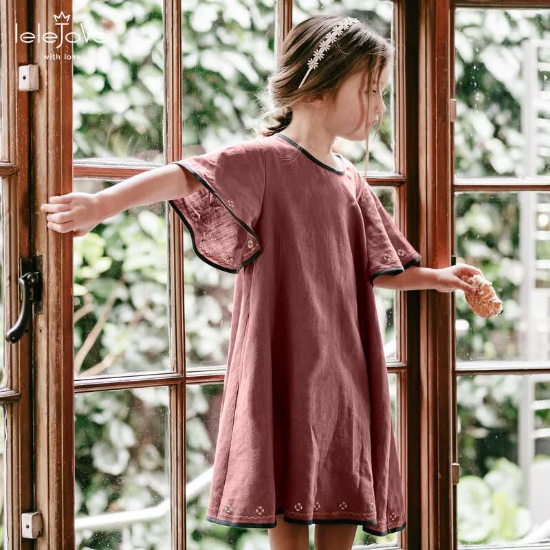 LELE JOVE Girls  Summer A-Line Dress 120