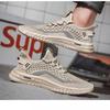 Men's Shoes Fly Woven Breathable Sports and Leisure Shoes Korean Version Versatile Soft Sole Anti Slip One Foot Driving Shoes