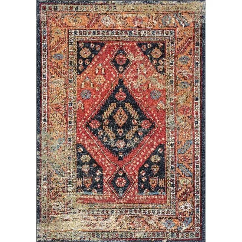 Tapis Rouges Style Turc Tapis Style Classique Tapis de Salon Antidérapant Tapis Populaire Moderne Tapis Style Ottoman Tapis Bohème Paillasson