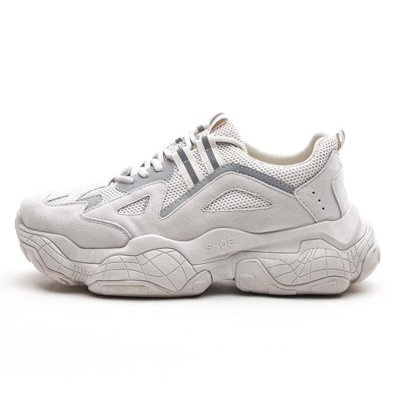 2025 spring and autumn new men's shoes Korean version of dad shoes ing trend reflective sports shoes male student casual shoes