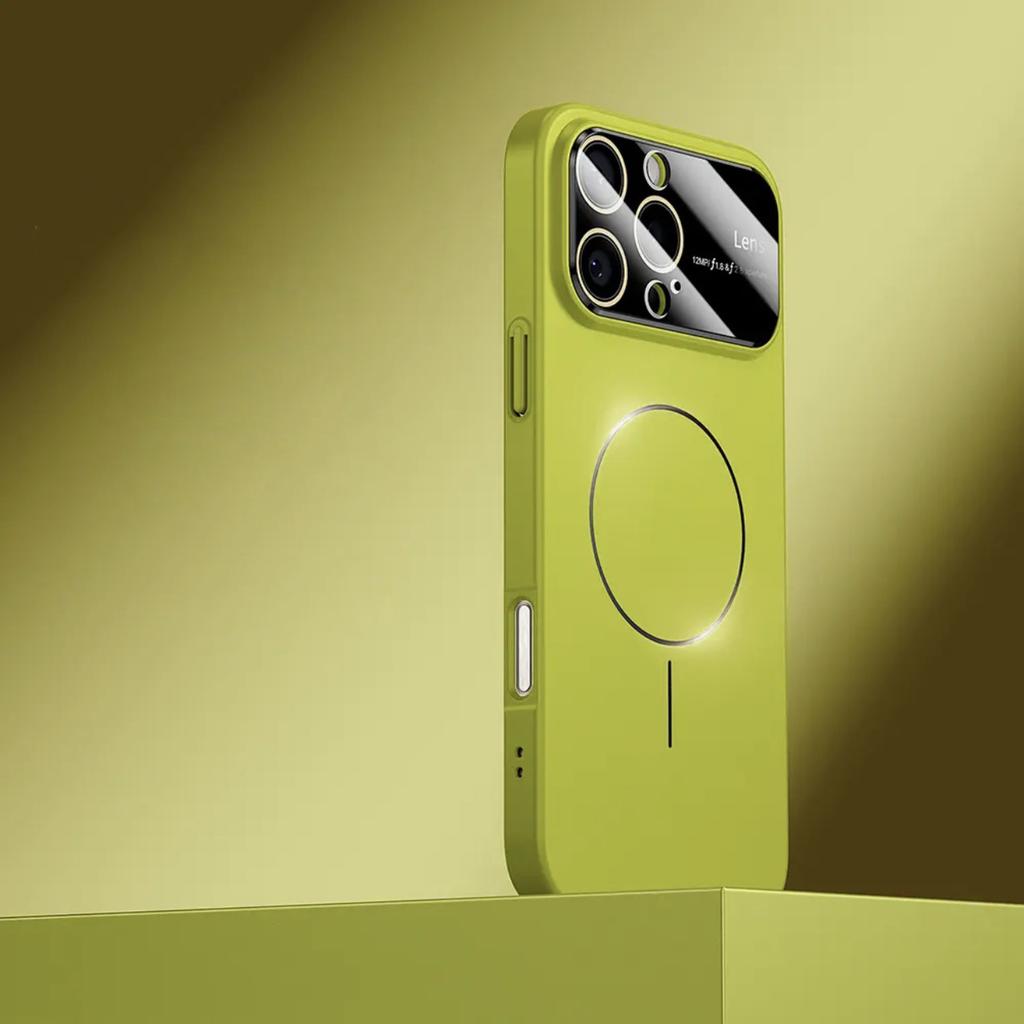 Magnetic Wireless Charging Colorful Case for iPhone 17 16 15 14 13 Pro Max Plus 17Air Skin Feel Large Window Lens Protect Cover