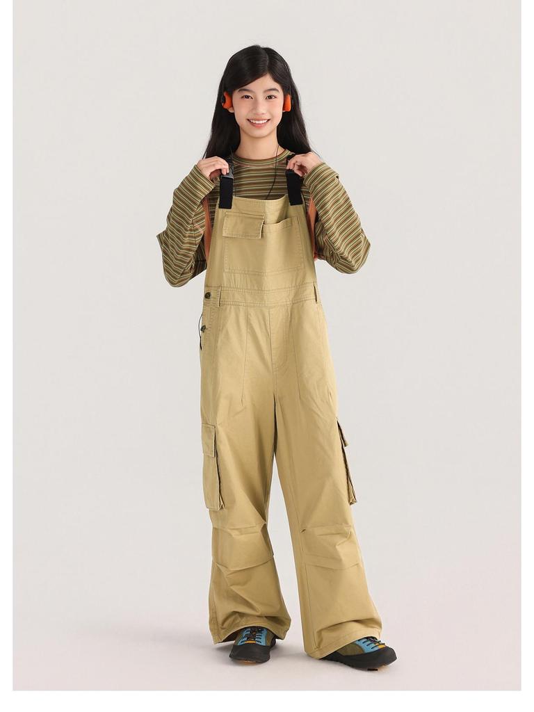 Atmungsaktiver Overall aus reiner Baumwolle von Tao Town für Mädchen – modisch und locker geschnitten, ideal für Schülerinnen der Mittelstufe, perfekt für Frühling und Herbst.