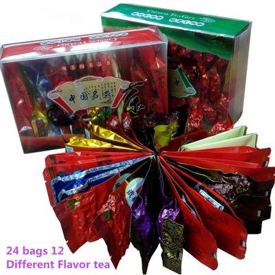 24 sacos diferentes chá oolong tieguanyin pu erh chá flor chá de ervas alimentos saudáveis