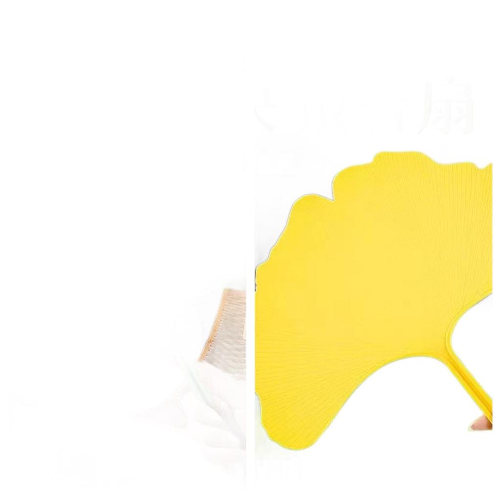 Durable Artistic Ginkgo Leaf Round Summer Fan - Essential for Students