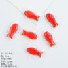 Ceramic Loose Beads Chinese Red Beads Handmade DIY Necklace Loose Beads Accessories