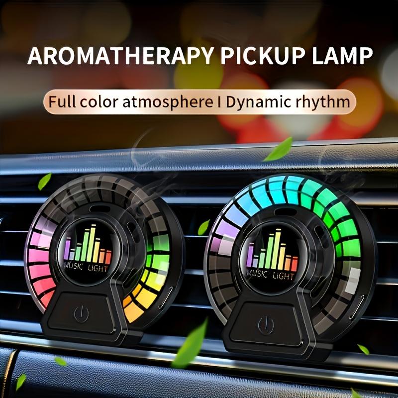 Smart Voice Control Car Aromatherapy Diffuser with Dynamic Rhythm Light Air Vent Clip-On Fragrance Dispenser