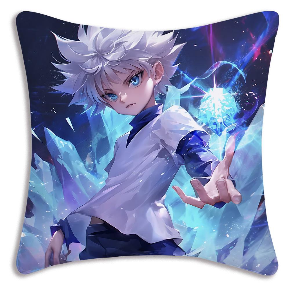 Anime For H-Hunters x Hunters Pillow Covers Cartoon Sofa Decorative Home Double-sided Printing Short Plush Cute Cushion Cover