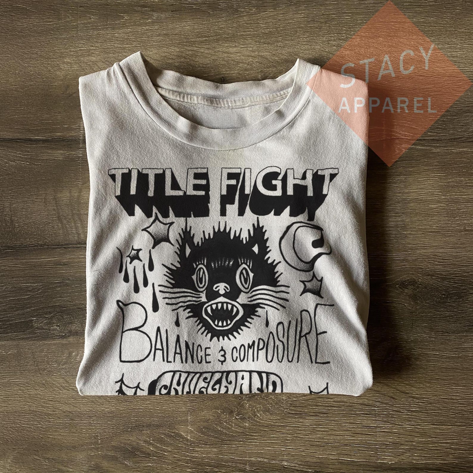 Limited Title Fight T-Shirt - Floral Green Inspired Unisex Heavy Cotton Tee S