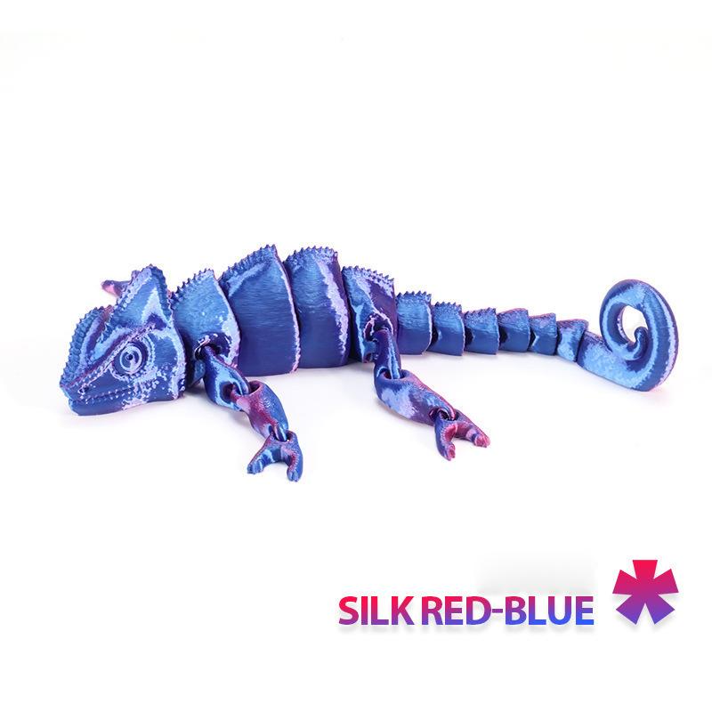 דמויות דרקון זיקית מודפסות בתלת מימד, מפרקים מרובים, תנועה, סימולציה, לאביזרי בית, מתנה לילדים, קישוט לחדר