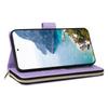 For Samsung Galaxy S24 Phone Case Leather Flip Cover with Rhombus Zipper Pocket