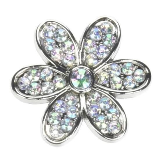 CROCS silver daisy charm.