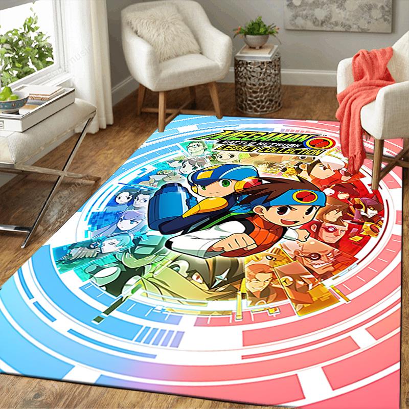 1Pc Megaman Legacy Collection Rug, Office Carpet Indoor Outdoor Doormat, Non-Slip, Comfortable, Living, Christmas Halloween, Xmas Gift N1350