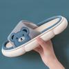 Linen slippers women's four seasons indoor home home summer wear stepping on shit silent thick-soled cotton and linen slippers