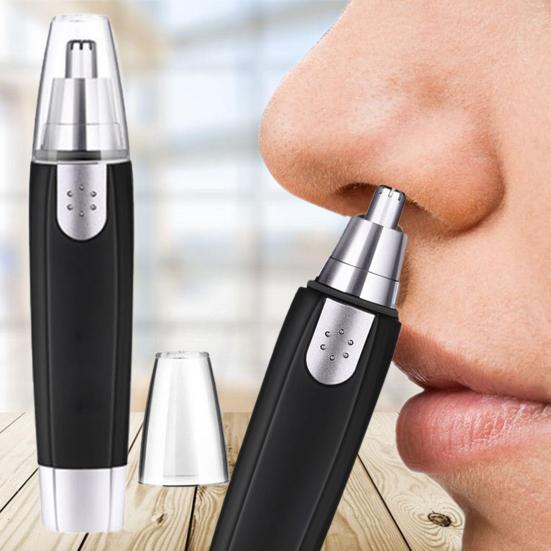 Yousheng Nose Hair Trimmer Dustproof Cover Washable Cutter Head 360 Degree Rotate Mute Hygienic Grooming Battery Operated Professional Painless